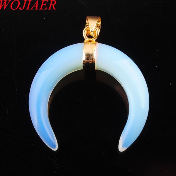 wojiaer brand new crescent moon pendants & necklaces natural opalite stones gold color women jewelry dn3319, Silver
wojiaer brand new crescent moon pendants & necklaces natural opalite stones gold color women jewelry dn3319, Silver