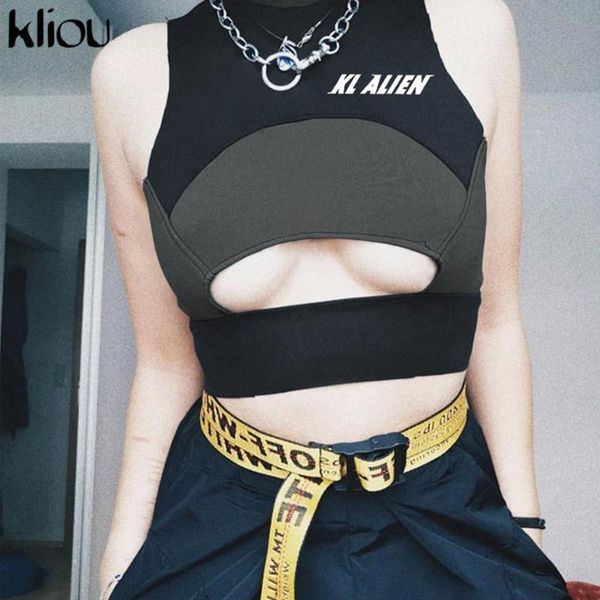 kliou 2019 summer women fitness tank bra turtleneck sleeveless hollow out patchwork crop letter print sportswear tees, White
kliou 2019 summer women fitness tank bra turtleneck sleeveless hollow out patchwork crop letter print sportswear tees, White