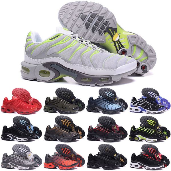 

New TN Men Running Shoes Tns Plus Air Fashion Increased Ventilation Trainers Olive blue black Mens Designer Sneakers Chausseures zapatos