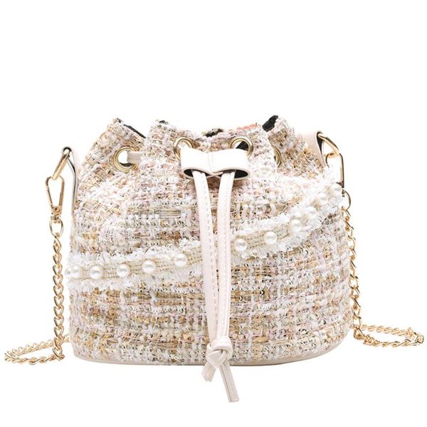 2020 handmade pearl bucket bags mini shoulder bags with chain drawstring small cross body pearl sac a main
2020 handmade pearl bucket bags mini shoulder bags with chain drawstring small cross body pearl sac a main