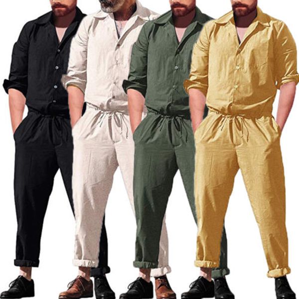 meihuida 2020 men long sleeve jumpsuits overalls autumn trousers working plus size pants with pockets casual overall male -3xl, Gray
meihuida 2020 men long sleeve jumpsuits overalls autumn trousers working plus size pants with pockets casual overall male -3xl, Gray