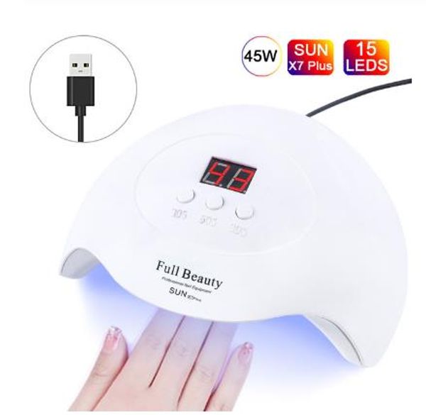 45w 36w nail dryer uv led nail lamp gel polish curing lamp sun light usb lamp nail art tools sun x7 plus
45w 36w nail dryer uv led nail lamp gel polish curing lamp sun light usb lamp nail art tools sun x7 plus