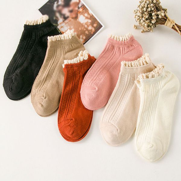 trendy sweet style lace women soft cozy socks harajuku ladies candy color cotton casual short ankle socks accessories, Black;white
trendy sweet style lace women soft cozy socks harajuku ladies candy color cotton casual short ankle socks accessories, Black;white