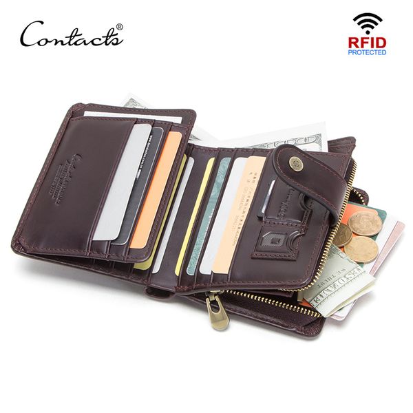 contact's genuine leather rfid men's wallet short coin purse small hasp walet partmon male short wallets men cuzdan, Red;black
contact's genuine leather rfid men's wallet short coin purse small hasp walet partmon male short wallets men cuzdan, Red;black
