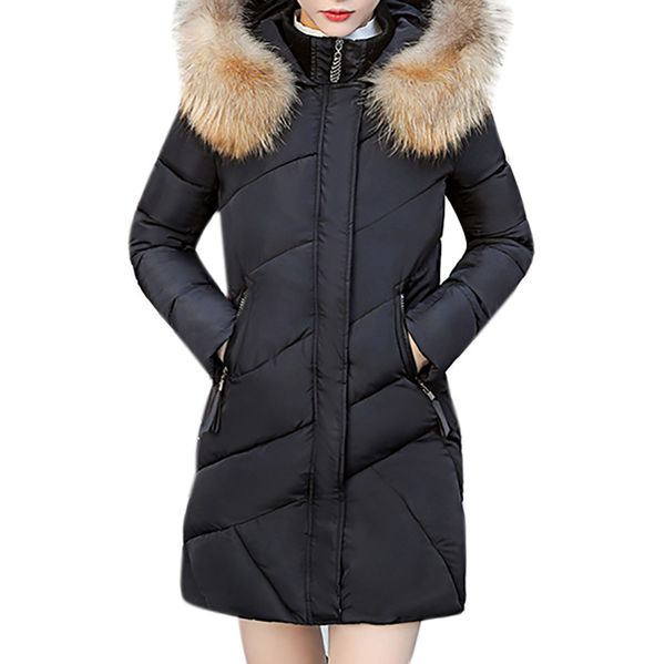 jaycosin winter women thick cotton slim hooded coat ultra light coat long comfotable fashion warm female pocket jacket 115#5, Black
jaycosin winter women thick cotton slim hooded coat ultra light coat long comfotable fashion warm female pocket jacket 115#5, Black