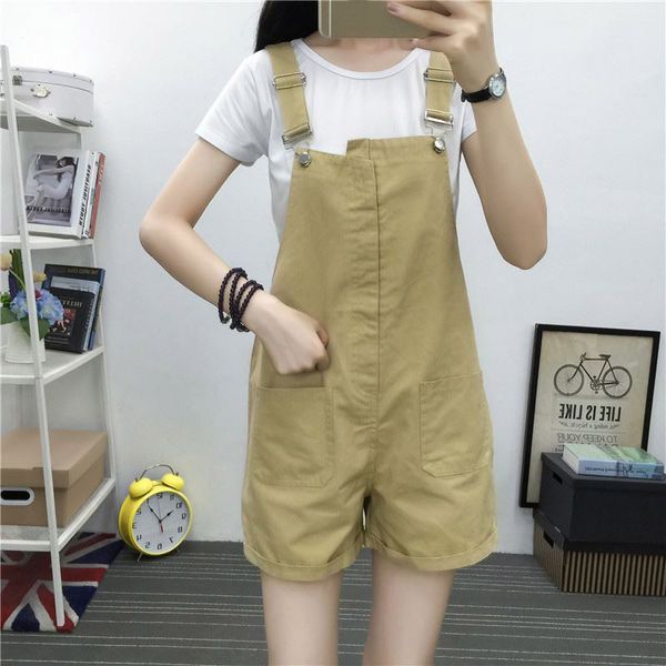 summer overall for women mini cute short solid color causal pocket without t-shirt overall women clothing, Black;white
summer overall for women mini cute short solid color causal pocket without t-shirt overall women clothing, Black;white