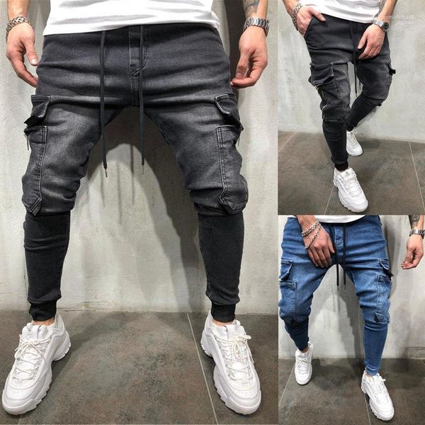 casual pockets design pencil pants hommes pantalones autumn new mens designer biker jeans fall, Blue
casual pockets design pencil pants hommes pantalones autumn new mens designer biker jeans fall, Blue