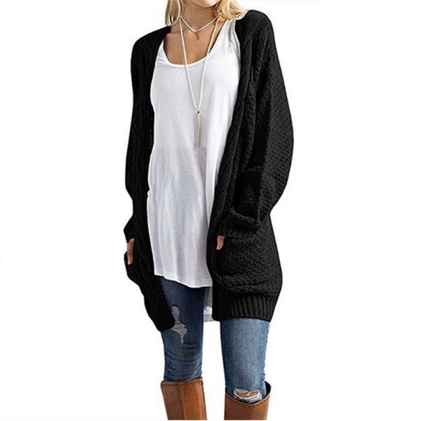 womens sweaters women sweater cardigans long sleeve pockets solid knitted long cardigan autumn winter 2018 female, White;black
womens sweaters women sweater cardigans long sleeve pockets solid knitted long cardigan autumn winter 2018 female, White;black