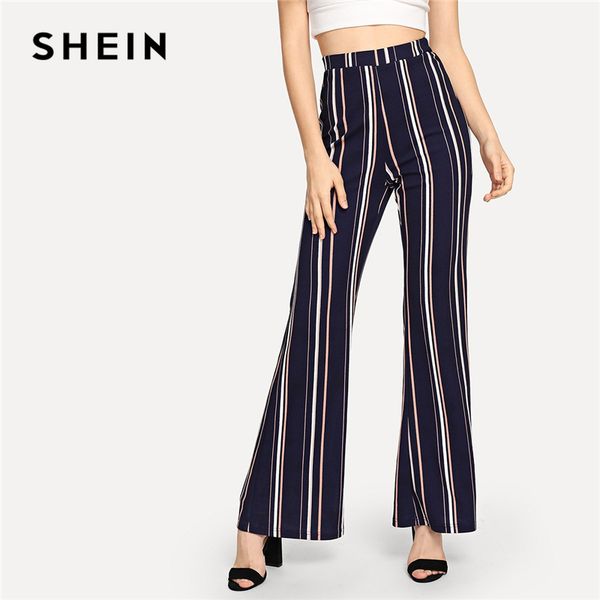 shein navy office lady highstreet striped elastic waist flare leg elegant pants 2018 new autumn women workwear trousers, Black;white
shein navy office lady highstreet striped elastic waist flare leg elegant pants 2018 new autumn women workwear trousers, Black;white