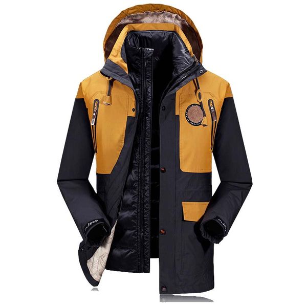 new brand winter men detachable down jacket coat outwear thick warm parka hooded windbreaker 2 pcs/set waterproof clothing, Black
new brand winter men detachable down jacket coat outwear thick warm parka hooded windbreaker 2 pcs/set waterproof clothing, Black