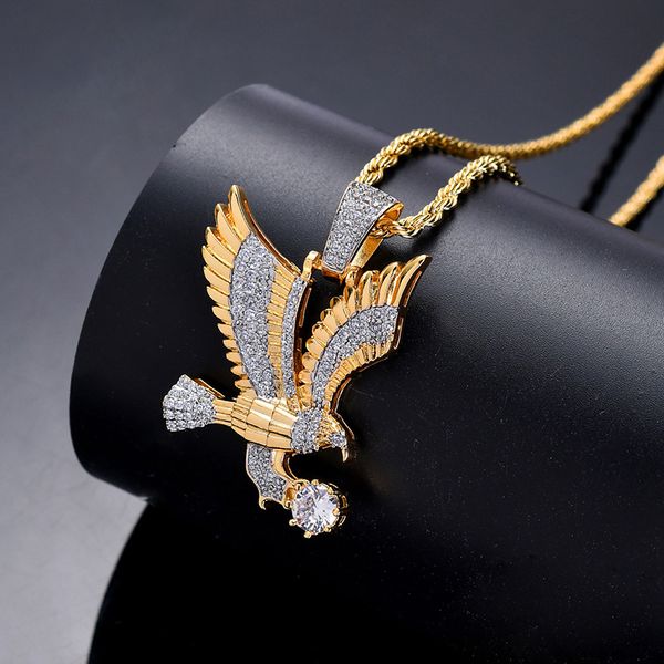 hip hop cubic zirconia bling iced out two tone eagle hawk pendants necklace for men rapper jewelry drop shipping, Silver
hip hop cubic zirconia bling iced out two tone eagle hawk pendants necklace for men rapper jewelry drop shipping, Silver