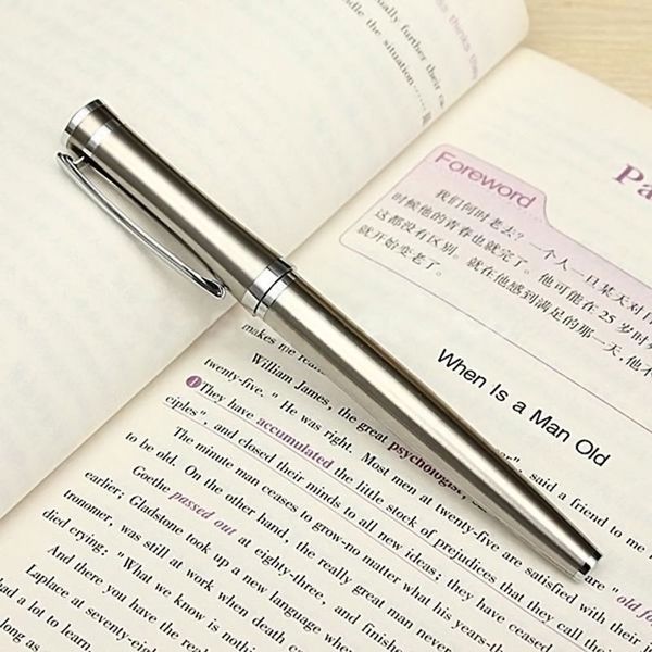 limit shows fashion stainless steel metal silver medium nib fountain pen men's gift business gift writing calligraphy office
limit shows fashion stainless steel metal silver medium nib fountain pen men's gift business gift writing calligraphy office
