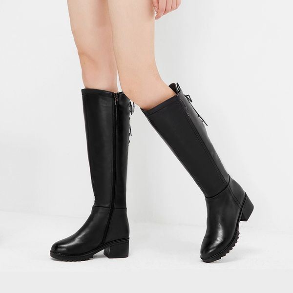women winter shoes genuine leather women winter boots natural wool women shoes warmful knee high boots, Black
women winter shoes genuine leather women winter boots natural wool women shoes warmful knee high boots, Black