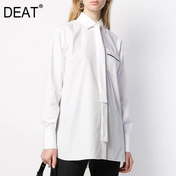 deat 2019 autumn and winter new fashion retro solid color lapel letter long sleeve loose simple shirt female pb526, White
deat 2019 autumn and winter new fashion retro solid color lapel letter long sleeve loose simple shirt female pb526, White