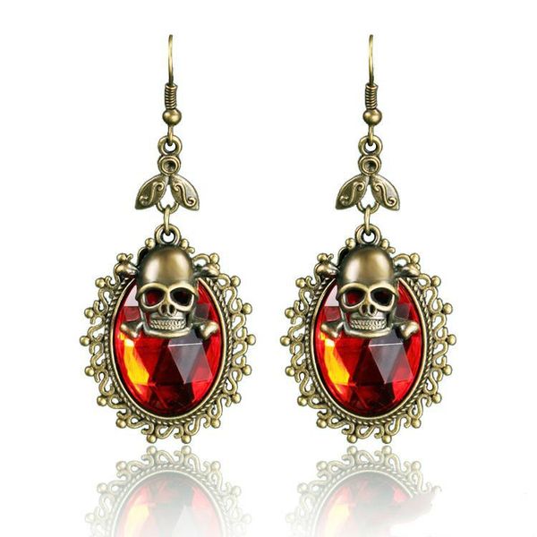 new women earrings fashion punk retro bronze pirate skull cross bones poison dangle flower rhinestone hook drop earring lady vintage, Golden
new women earrings fashion punk retro bronze pirate skull cross bones poison dangle flower rhinestone hook drop earring lady vintage, Golden