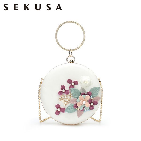sekusa ball design pu ladies evening bags flower beaded party clutches circular small bolsa feminina
sekusa ball design pu ladies evening bags flower beaded party clutches circular small bolsa feminina