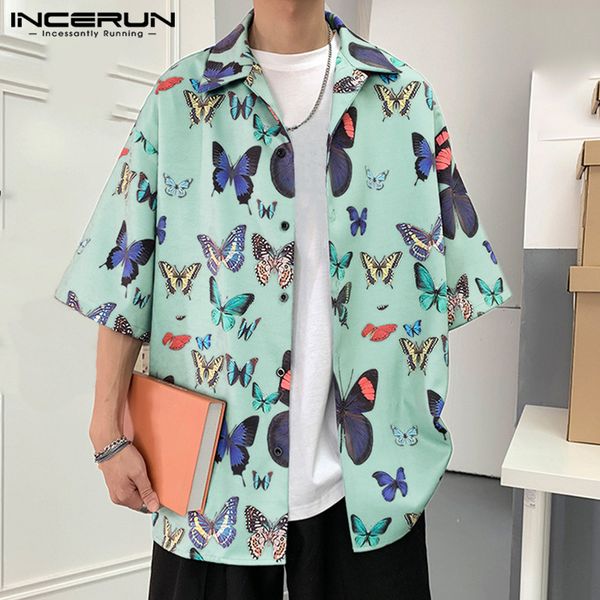 incerun 2020 printing men hawaiian shirt short sleeve casual vacation summer blouse chic fashion loose streetwear beach camisas, White;black
incerun 2020 printing men hawaiian shirt short sleeve casual vacation summer blouse chic fashion loose streetwear beach camisas, White;black