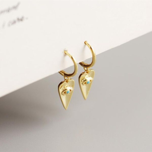 925 sterling silver earring fashion ins style heart blue demon eye short pendant drop earring personality trend girl ear jewelry, Golden;silver
925 sterling silver earring fashion ins style heart blue demon eye short pendant drop earring personality trend girl ear jewelry, Golden;silver