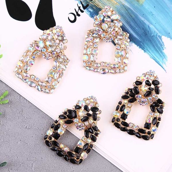 trendy hyperbole square transparent crystal drop earrings for women vintage geometric black rhinestone earring jewelry gifts, Silver
trendy hyperbole square transparent crystal drop earrings for women vintage geometric black rhinestone earring jewelry gifts, Silver