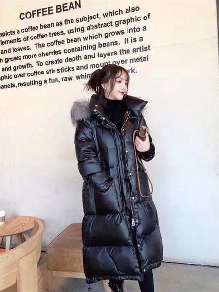 european version of the down jacket women's x-long over-the-knee 2018 winter new style thick loose-fit ultra large fur collar bl, Black;white
european version of the down jacket women's x-long over-the-knee 2018 winter new style thick loose-fit ultra large fur collar bl, Black;white
