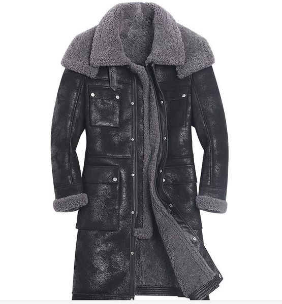original ecological fur one male genuine leather jacket men's winter double fur collar lamb long coat burst sheepskin jacket men, Black
original ecological fur one male genuine leather jacket men's winter double fur collar lamb long coat burst sheepskin jacket men, Black