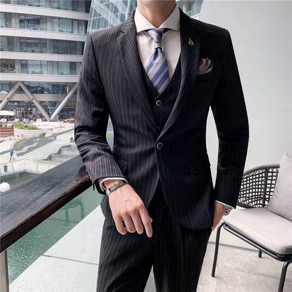 suit men's suit men's business leisure professional decoration body bridegroom man wedding three piece set trend, White;black
suit men's suit men's business leisure professional decoration body bridegroom man wedding three piece set trend, White;black