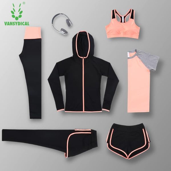 running sets 2021 6pcs yoga women gym clothes polyester blends material breathable sports bra + pants shirt set, Black;blue
running sets 2021 6pcs yoga women gym clothes polyester blends material breathable sports bra + pants shirt set, Black;blue