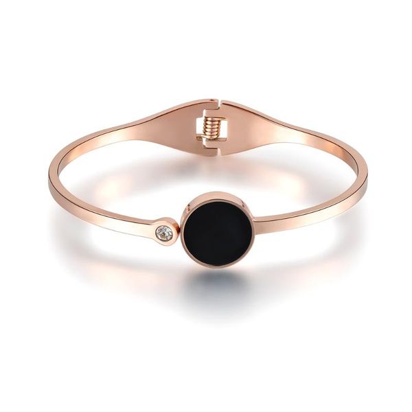 rose gold color single rhinestone wedding bangles for women stainless steel black acrylic lover charm bracelets b17028
rose gold color single rhinestone wedding bangles for women stainless steel black acrylic lover charm bracelets b17028