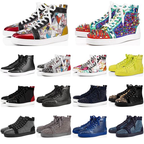 with box new red bottoms shoes for men womens designer shoes spike suede leather platform black red white fashion luxury casual sneaker
with box new red bottoms shoes for men womens designer shoes spike suede leather platform black red white fashion luxury casual sneaker