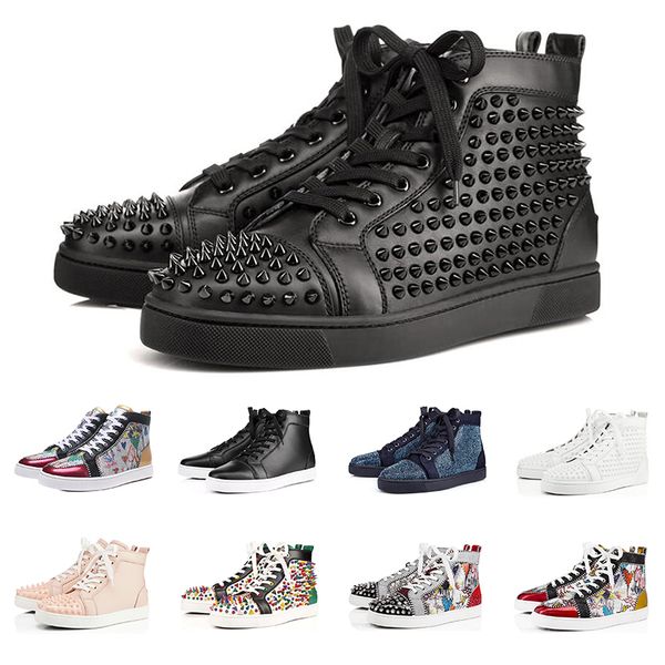 New Fashion Luxury sneakers designer shoes red bottoms for men women high cut Spikes Party Lovers Genuine Leather casual rivet Sneaker
New Fashion Luxury sneakers designer shoes red bottoms for men women high cut Spikes Party Lovers Genuine Leather casual rivet Sneaker