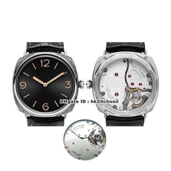 47mm 00604 carved stainless steel cal.p.3000 mechanical hand-winding mens watch 604 black dial leather strap gents sports watches, Slivery;brown
47mm 00604 carved stainless steel cal.p.3000 mechanical hand-winding mens watch 604 black dial leather strap gents sports watches, Slivery;brown