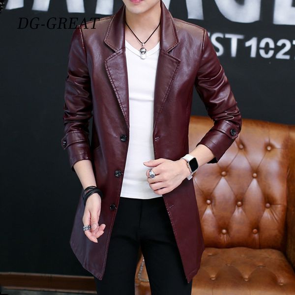 men's jackets leather jacket men spring autumn fashion long length stand collar winter patchwork faux coats overcoat male, Black;brown
men's jackets leather jacket men spring autumn fashion long length stand collar winter patchwork faux coats overcoat male, Black;brown