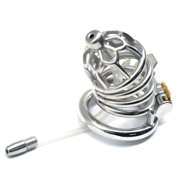 stainless steel male chastity belt with silicone urethral catheter curve cock cage chastity device toys products for men 030a
stainless steel male chastity belt with silicone urethral catheter curve cock cage chastity device toys products for men 030a