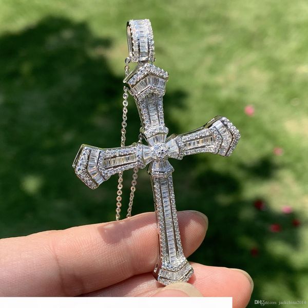 drop shipping cross pendant luxury jewelry 925 sterling silver princess cut white z cz diamond promise wedding necklace with chain gift
drop shipping cross pendant luxury jewelry 925 sterling silver princess cut white z cz diamond promise wedding necklace with chain gift