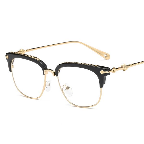 cubojue mens glasses women star brand eyeglasses frames for men luxury gold square half rim clear lens myopia diopter eyewear, Silver
cubojue mens glasses women star brand eyeglasses frames for men luxury gold square half rim clear lens myopia diopter eyewear, Silver