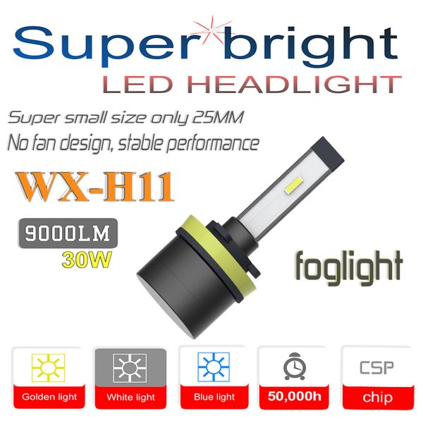 wx-h11/h8/h9 led car headlight bulbs fog light, super mini 30w 6000k 9000lm, h1 h3 h4/hb2 h7 9005 hb3 9006 hb4 880 881 h27 5202
wx-h11/h8/h9 led car headlight bulbs fog light, super mini 30w 6000k 9000lm, h1 h3 h4/hb2 h7 9005 hb3 9006 hb4 880 881 h27 5202