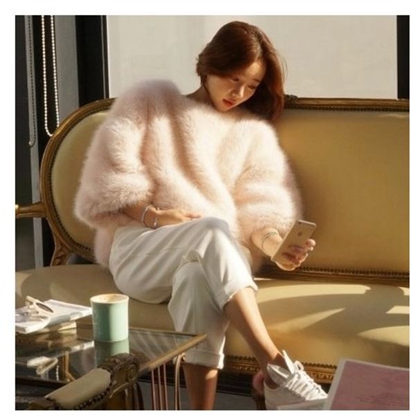 women's sweet fur warm round collar furry speaker sleeves sweater coat jacket 34 zxw2742, Black
women's sweet fur warm round collar furry speaker sleeves sweater coat jacket 34 zxw2742, Black