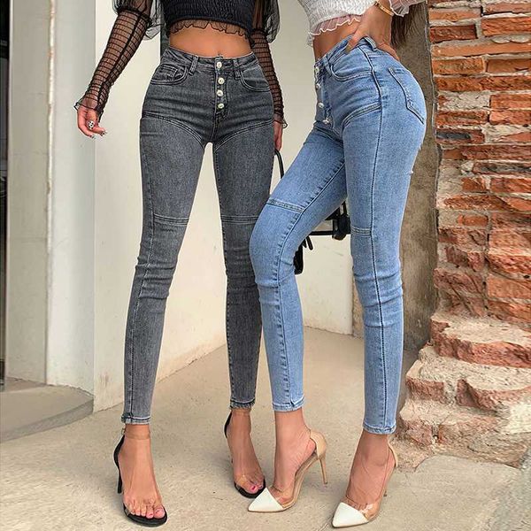 spring / summer 2020 new jeans women's high waist stretch hip slim fit skinny skinny feet nine points pencil pants, Blue
spring / summer 2020 new jeans women's high waist stretch hip slim fit skinny skinny feet nine points pencil pants, Blue
