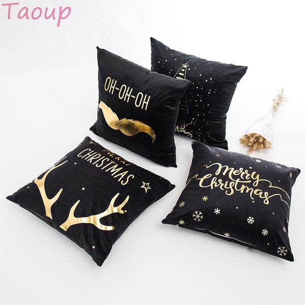 taoup gold black christmas pillowcase merry christmas ornaments xmas decor for home xmas elk horns 45*45cm pillowcase noel
taoup gold black christmas pillowcase merry christmas ornaments xmas decor for home xmas elk horns 45*45cm pillowcase noel
