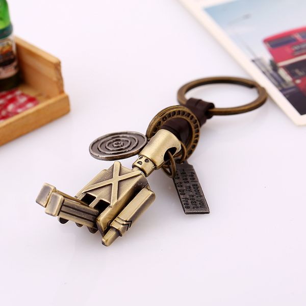 vintage creative alloy movable robot pendant hand-woven keychain women men's fashion car key backpack jewelry accessories, Silver
vintage creative alloy movable robot pendant hand-woven keychain women men's fashion car key backpack jewelry accessories, Silver