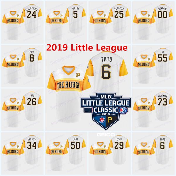 Nickname Jerseys Players Pittsburgh 2019 Little League Pirates Chris Archer FLACO FUERTE Josh Bell JB Francisco Cervelli CISCO Marte TATO
Nickname Jerseys Players Pittsburgh 2019 Little League Pirates Chris Archer FLACO FUERTE Josh Bell JB Francisco Cervelli CISCO Marte TATO