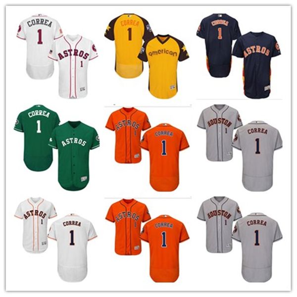 custom baseball jerseys houston 1 carlos correa houstonastros astros men women youth red white high-quality jersey, Blue;black
custom baseball jerseys houston 1 carlos correa houstonastros astros men women youth red white high-quality jersey, Blue;black