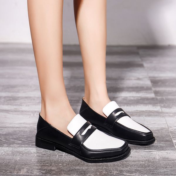 casual women low heels shoes women square toe pu leather slip-on square heel pumps dress wedding shoes mujer zapatos, Black 
casual women low heels shoes women square toe pu leather slip-on square heel pumps dress wedding shoes mujer zapatos, Black
