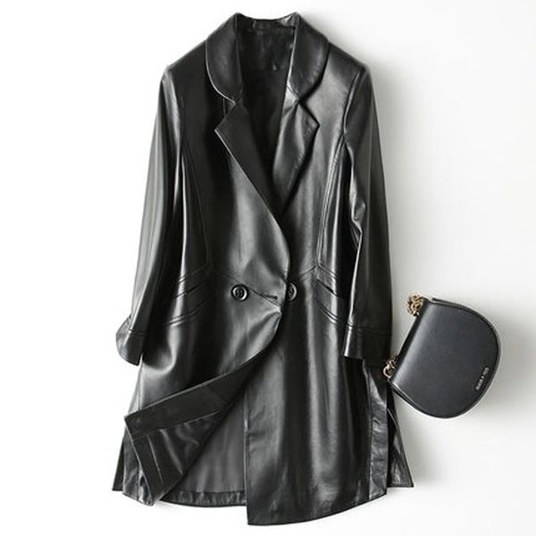 genuine leather jacket women 2020 autumn winter 100% real sheepskin coat female long overcoat plus size 4xl chaqueta mujer lx417, Black
genuine leather jacket women 2020 autumn winter 100% real sheepskin coat female long overcoat plus size 4xl chaqueta mujer lx417, Black