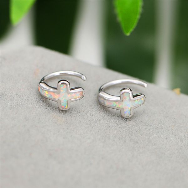 simple female blue opal stone earrings dainty silver color hoop earrings elegant cross small wedding for women, Golden;silver
simple female blue opal stone earrings dainty silver color hoop earrings elegant cross small wedding for women, Golden;silver