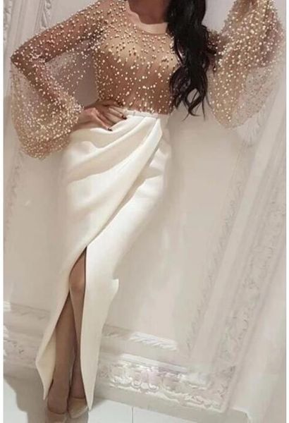 2020 new sheer long sleeve muslim elie saab evening dresses front split beads cocktail party gowns abiti da sera, Black;red
2020 new sheer long sleeve muslim elie saab evening dresses front split beads cocktail party gowns abiti da sera, Black;red