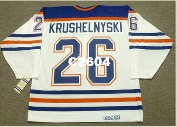 men #26 mike krushelnyski edmonton oilers 1987 ccm vintage retro home hockey jersey or custom any name or number retro jersey, Black;red
men #26 mike krushelnyski edmonton oilers 1987 ccm vintage retro home hockey jersey or custom any name or number retro jersey, Black;red