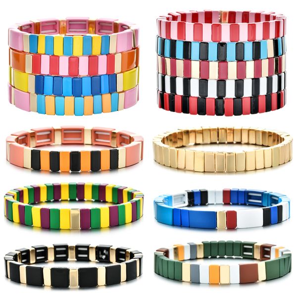 new neon rainbow elastic bracelet enamel tile bracelets metal bohemian pulseras women fashion elastic jewelry paint beads bangle, Golden;silver
new neon rainbow elastic bracelet enamel tile bracelets metal bohemian pulseras women fashion elastic jewelry paint beads bangle, Golden;silver