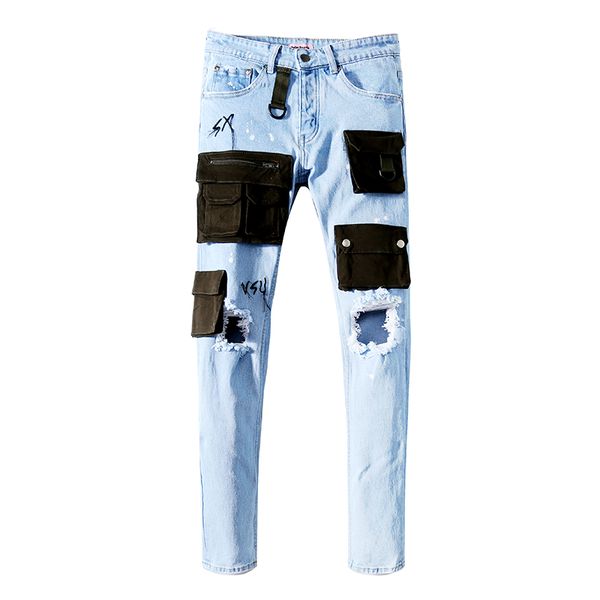 2020balm jeans new fashion street mens jeans with zippers ripped hip hop jeans with holes on the knee distressed denim men pants15, Gray
2020balm jeans new fashion street mens jeans with zippers ripped hip hop jeans with holes on the knee distressed denim men pants15, Gray