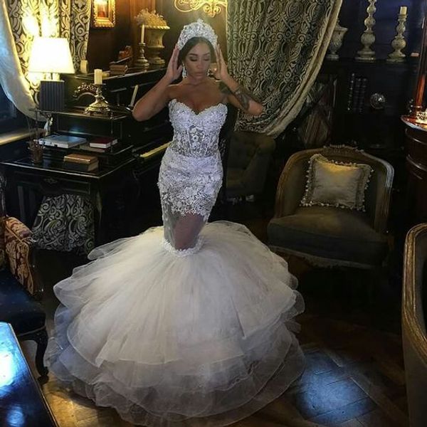2019 white mermaid wedding dress appliqued vintage sweetheart tulle trumpt bridal gowns plus size vestido de novia
2019 white mermaid wedding dress appliqued vintage sweetheart tulle trumpt bridal gowns plus size vestido de novia